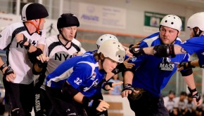 Jonathan R. jams against Men's Team USA teammate Bill Coulter. Photo by Sean Hale
