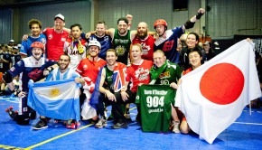 Men's Roller Derby World Cup competitors - Photo: ShirlaineForrest www.shirlaine.co.uk